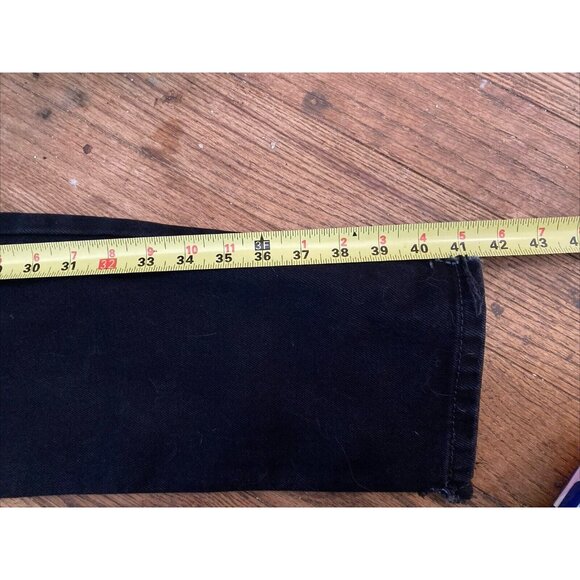 Levis 505 Jeans Men 33x32 (32x39*) Black Denim Straight Leg Cotton Zip READ - Picture 14 of 16